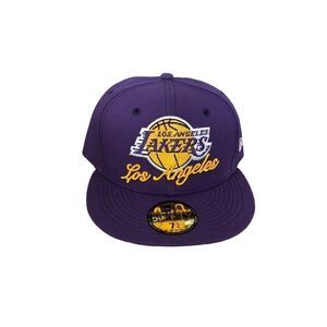 New Era Los Angeles Lakers 59FIFTY Fitted Hat Cap Size 7 3/4